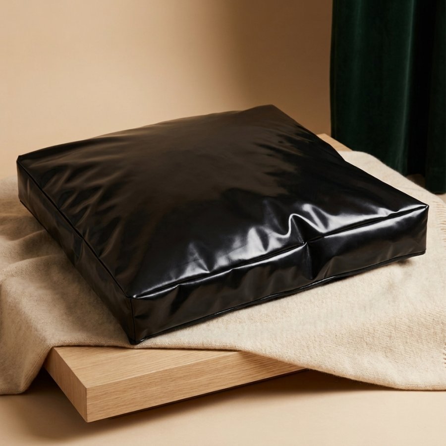 Waterproof Orthopedic Bolster Bed shown at an angle, highlighting its raised bolster sides